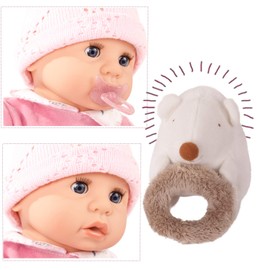 Gotz Cookie Hedgehog 19" Soft Baby Doll in Pink with Blue Sleeping Eyes and Accessories