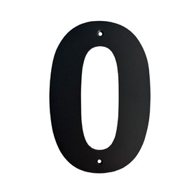 8 Inch High Black Stainless Steel House Numbers for Home or Mailbox, Modern Flush Screw Mount/Weatherproof/Rustproof Address Sign, Large Visibility for Easy Readability/Number 0