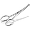 Beard scissors from Solingen with curved cutting surface, hair scissors,