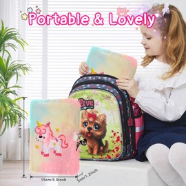 PESLNG Girl's Diary with Padlock | Secret Notebook Girl Gift | Encourages Writing, Perfect for School and Special Occasions (Unicorn with Bow, Light Color, Multicolor)