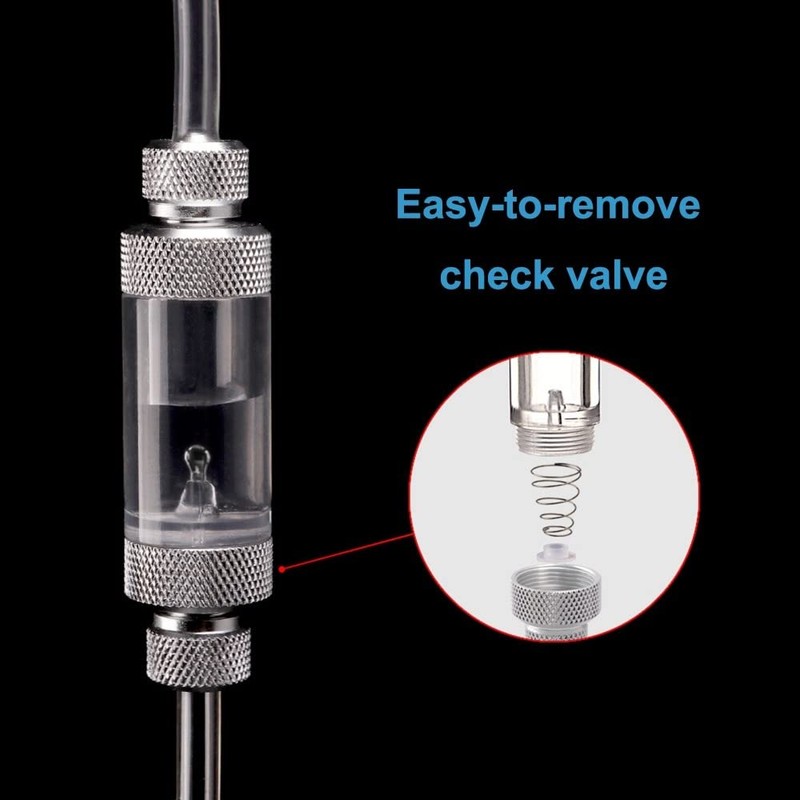 DONGKER CO2 Bubble Counter,Aluminium Alloy Single/Double Head Aquarium CO2 Check