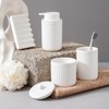 Agyiuns Ceramic Bathroom Accessories Set,Lotion Soap Dispenser and Toothbrush Holder