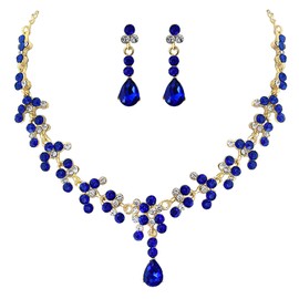 Wedding Jewelry Sets for Women Bridesmaid Gifts Silver Wedding Accessories Costume for Women Bridal Earrings Necklaces Prom Birthday Party Wedding Anniversary Jewelry Gifts