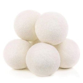 AKOAK 2.75" Wool Dryer Balls,Reusable Pure Wool Natural Fabric Softener,Hypoallergenic,Reduce Wrinkles & Static Cling, Shorten Drying Time,Pack of 6