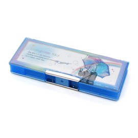 Coolia Pencil Case, Elementary School Students, Soft Pencil Case, For Girls, Hologram Sky, Double-Sided Opening, First Grade, Second Grade, New School Gift, For School, BLUE, Casual