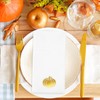 Whaline 100 Pcs Fall Pumpkin Linen Feel Napkins with Built-in
