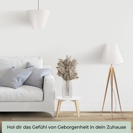 Wogati® Premium Lampshade, E14/E27, Cotton, Various Sizes and Colours, Colour: Ecru, Size: S, Lampshade for Floor Lamp, Hanging Lamp, Table Lamp