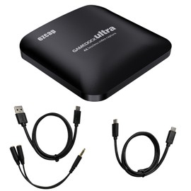 Video Capture Card 4K HD Multimedia Interface Portable Game Live Capture Box for Game Recording Live Streaming Black