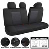 CAROMOP Premium PU Leather&Flannel Car Seat Covers Full Seats,Split Bench