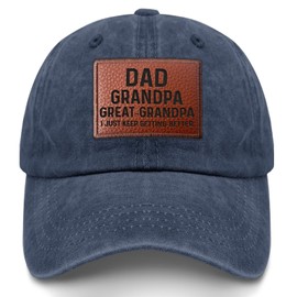 Dad Grandpa Great-Grandpa I Just Keep Getting Hat Trucker Hat Men Funny Mesh Cap for Summer