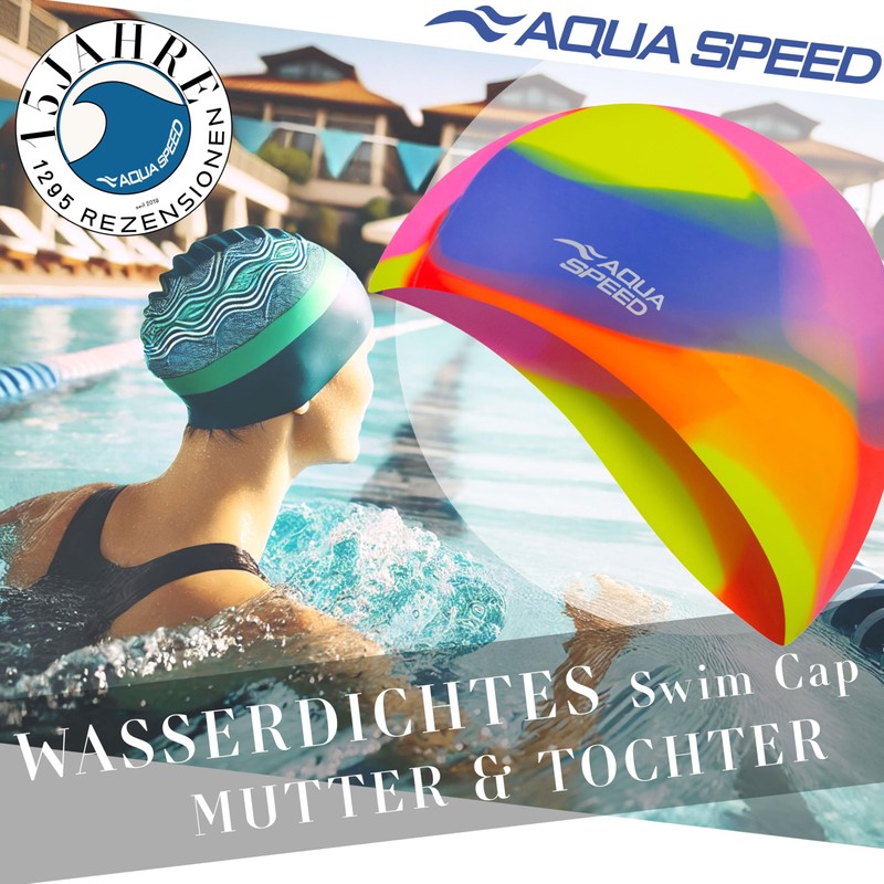 Aqua Speed Swimming Cap for Men, Bathing Cap Multi-Coloured with