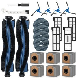 22 Pack Replacement Accessories for eufy X10 Pro Omni Robot Vacuum Cleaner, 2 Main Brush 4 Filter 6 Dust Bag 4 Mop Pads 4 Side Brush 1 Cleaning Brush 1 Screwdriver