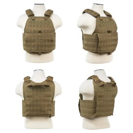 NcSTAR Heavy Duty Executive Tactical Plate Carrier MOLLE M-2XL Adjustable-Tan