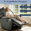 3-Fold Recliner Cushion with Head Pillow and Backrest (Grey)