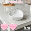 CACASO 10 Piece Serving Platter Set, Heart Shaped Ceramic Sauce