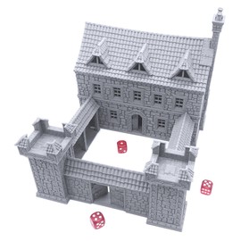 Ironhelm Barracks - DND Terrain Compatible with Dungeons and Dragons, Warhammer 40k, 28mm Miniature Wargaming, Tabletop RPGs, Wargame Scenery