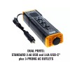 PowerDrive PWD150S 150-Watt Power Strip three AC outlets Dual USB