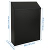 MUXHEL 22 x 6.5 x 29 cm Anthracite Letterbox with