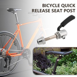 eMagTech 3pcs Bike Quick Release Seat Post Bolt M8x1.25mm Black Handle Seat Post Fork Bolt Compatible with Raleigh Compatible with Dawes 55mm