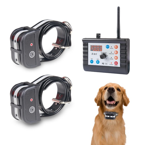 JUSTPET Dog Wireless Fence Pet Training Collar Two Way Signal