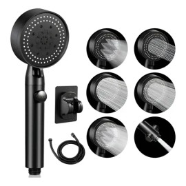 Regadera Kit De Ducha Tipo Telefono De Mano Acero Inoxidable