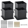 AXWHYS 6x6 Post Base 4 Pcs, (Inner Size 5.6x5.6) Post