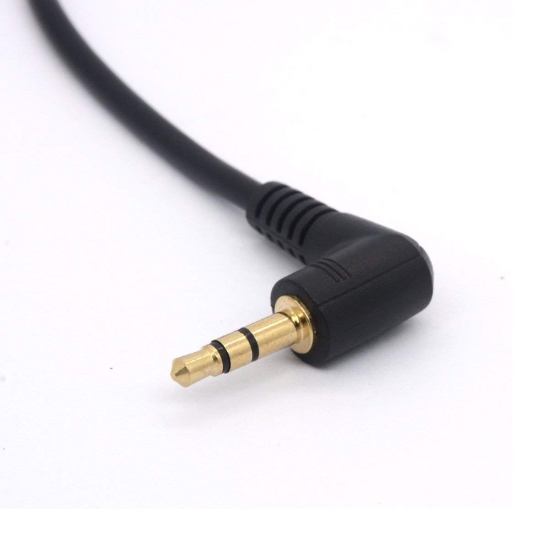 Short 3.5mm Right Angle Cable, Gold Plated 90 Degree 3.5