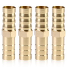 Compressed Air Coupling 10 mm, Pack of 4 Compressed Air Connection Brass Compressed Air Quick Coupling Compressed Air Hose Nozzle Connector Hose Nozzle Heavy Design for Air Water Gas Oil Pipe