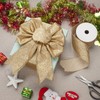 Gold Glitter Wired Ribbon for Christmas Tree Gift Wrapping 2.5