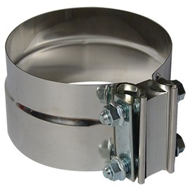 ROADFORMER 4 inch Exhaust Clamp - Lap Joint Exhaust Band Clamps Preformed Stainless Steel - 1 Piece
