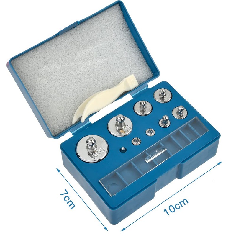 Calibration Weights Set, 17 Pieces, 10 mg-100 g, Calibration Weights