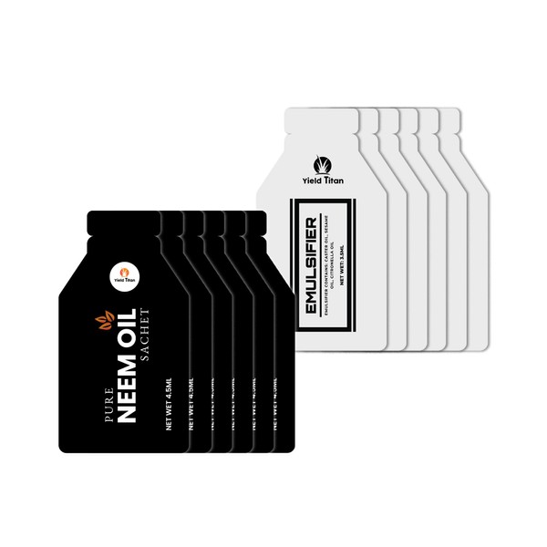 Yield Titan 100% Pure Neem Oil Sachets (6-Sachets) with Natural