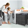 Laundry Hamper with 3 Removable Liner Bags; 132L Handwoven Rattan