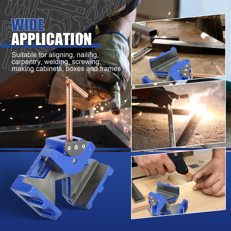 FLKQC Heavy Duty 90 Degree Cast Iron Welders Angle Clamp