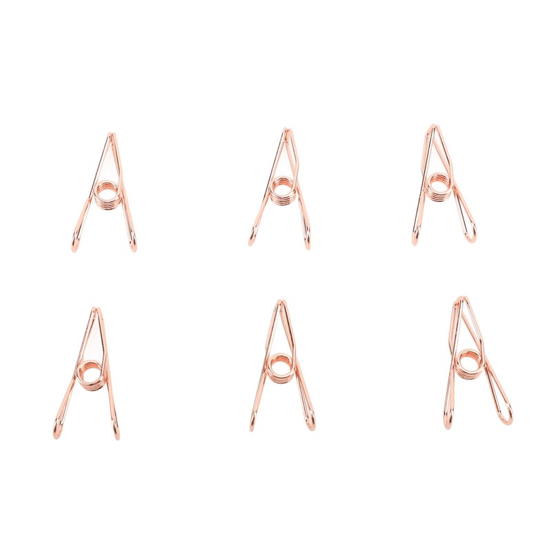 60pcs Wire Clothes Pins Antislip Creativity Metal Wire Hollow Out