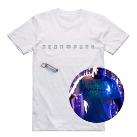 NeonPunk Magical Interactive Glow in The Dark T Shirt with Light Pen - Adult Large