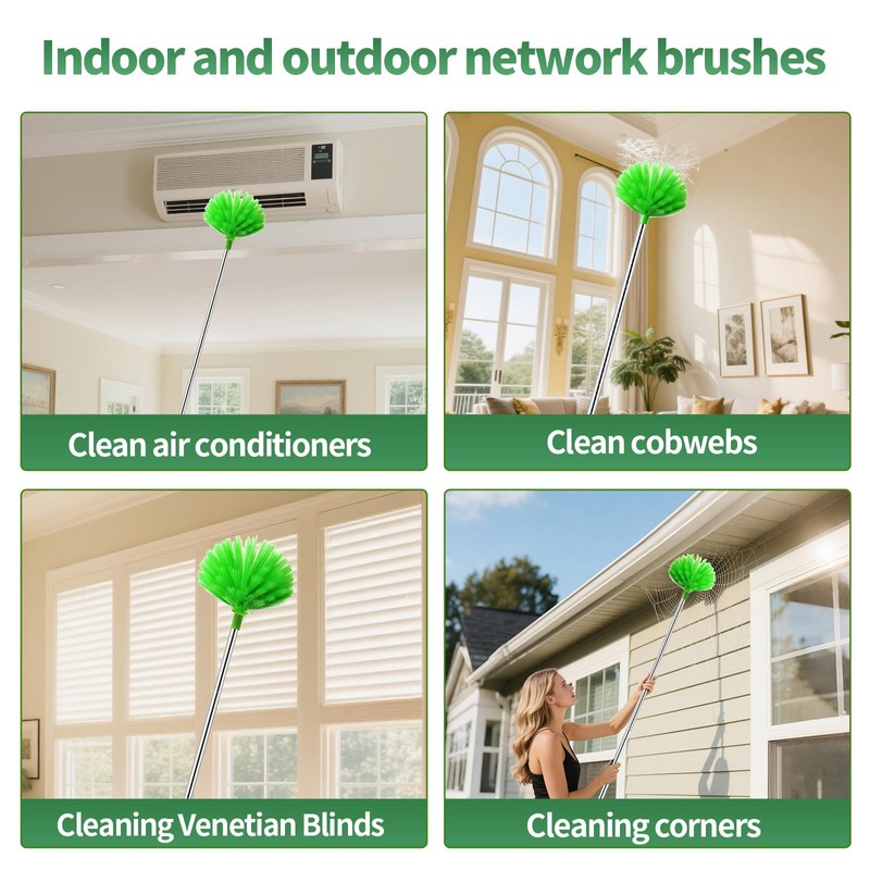 dusters for Cleaning extendable Long Handle，Webster Cobweb Duster with Extension