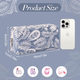 Businey Small Makeup Bag, Cosmetic Bags for Women, Travel Cosmetic Organizer with Zipper, Small Makeup Pouch, Make up Bag for Women, Portable Versatile Travel Toiletry Bags