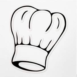 Decal Stickers of Chefs Hat Premium Indoor (No Waterproof) Vinyl Decal Stickers for Laptop Phone Accessory Helmet Car Window Mug Tuber Cup Door Wall Decoration ANDVER3d34320BL