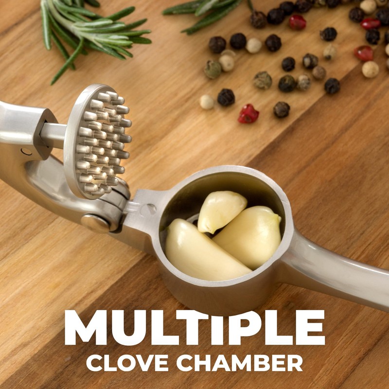 Zulay Kitchen Premium Garlic Press - Durable Garlic Masher with