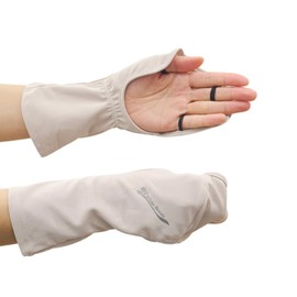 White Beauty UV Protection Hand Cover, Sun Protection Gloves on the Back of the Hand, UV Protection, beige