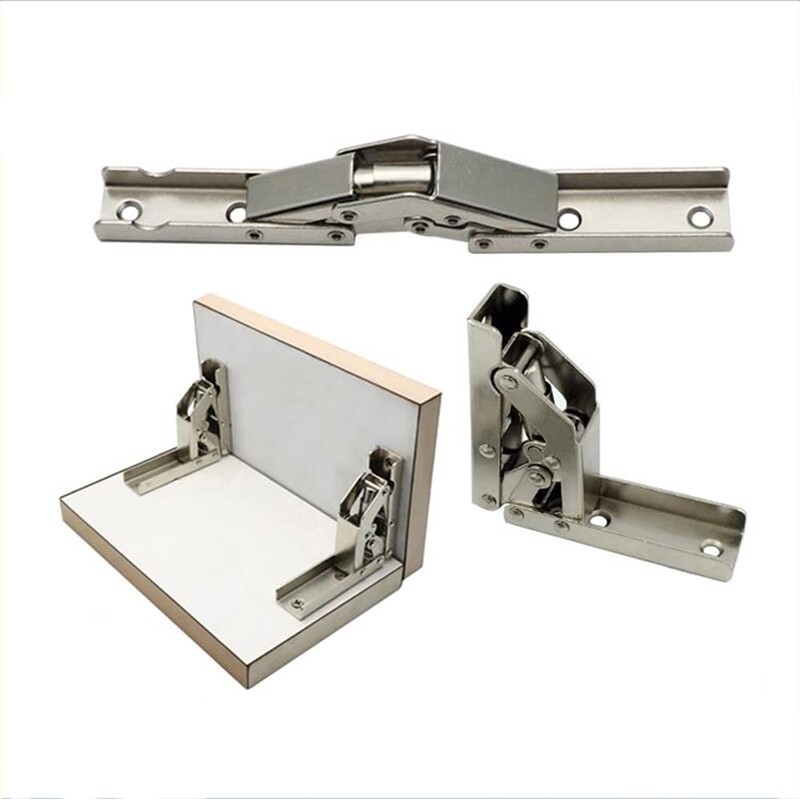 90-Degree Folding Door/Shelf Hinge, Hidden Bracket, Table Holder, Furniture Parts