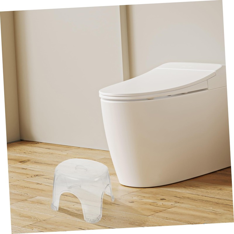 Healeved Shower Bench for Bath Acrylic Stool Foot Rest for