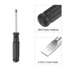 sourcing map Mini Slotted Screwdriver, 4.0mm Flat Head with Black