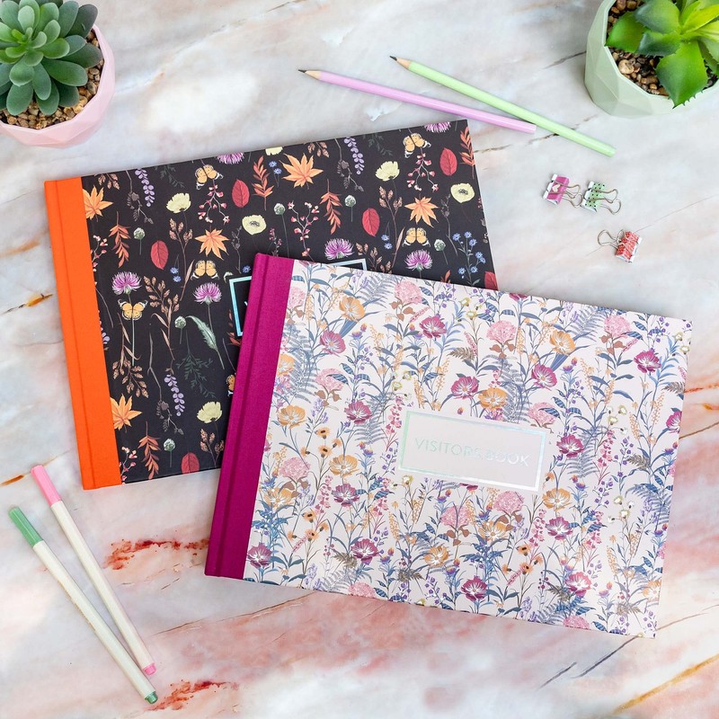 Pukka Pad, Bloom A4 Visitors Book – 96 Pages with