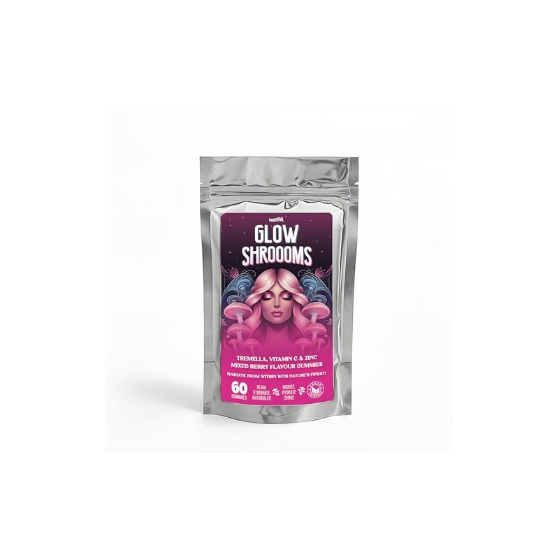 Glowshroooms Mushroom Gummies with Tremella Berry 60 Count