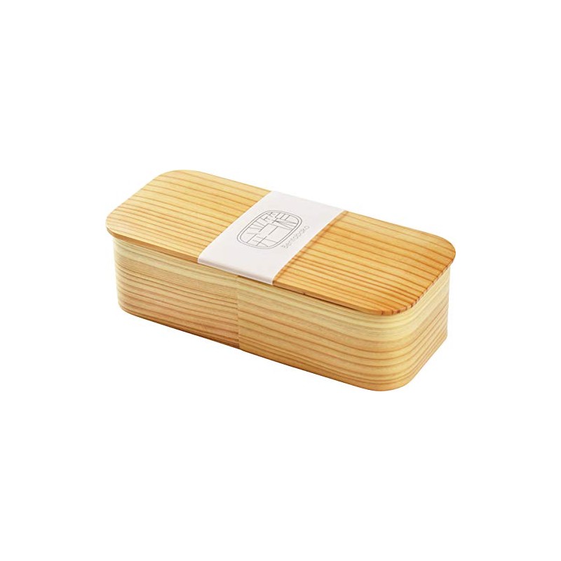 Yamako 80187 Japanese Lunch Box, Long Angle, Boxed, 22.0 fl