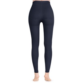 DCCDU Medical Compression Pantyhose for Women & Men, 20-30mmHg Graduated Support Tights, Opaque Footless Waist High Compression Stockings & Leggings for Varicose Veins, Edema, Flight, DVT, Navy, L