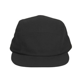 WITHMOONS Cotton Jockey Flat Bill Cap 5 Panel Camp Hat Outdoor Fishing YZ20113 (Black-L)