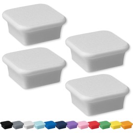 Glassboard Studio MiniBar Magnet - Strong Neodymium Rare Earth Magnets for Fridge, Whiteboard, Locker & Magnetic Glassboards - Ideal for Crafting & Office Use - Strong Fridge Magnets (Snow White, 4)